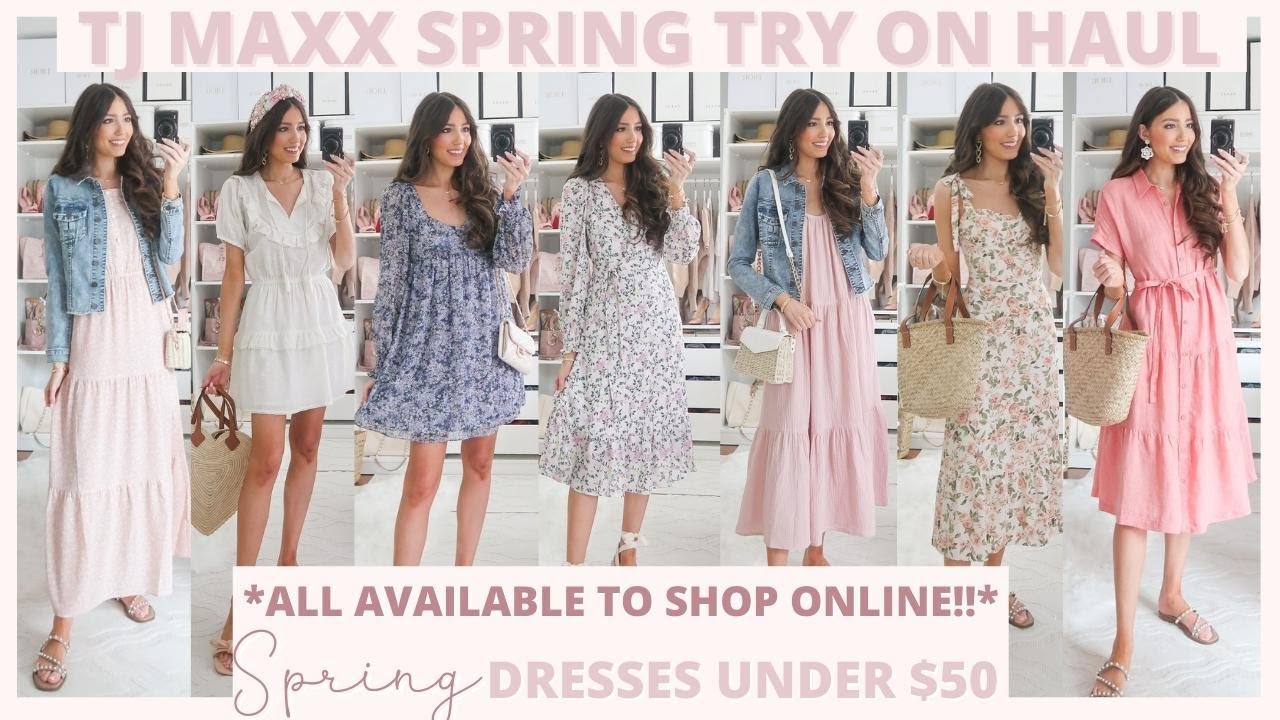 HUGE TJ Maxx Try On Haul | 15 *IN STOCK* Spring Dresses Under $50