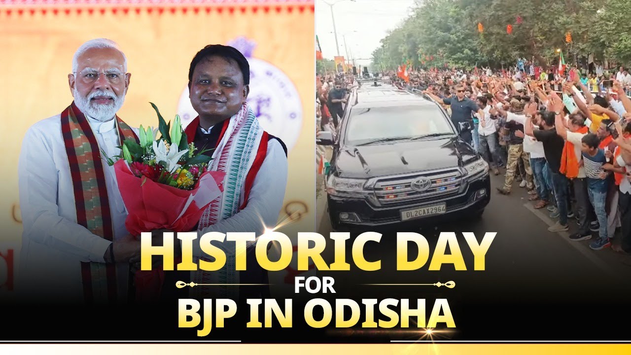 BJP forms its first-ever government in Odisha, PM Modi enthusiastically welcomed in Bhubaneswar