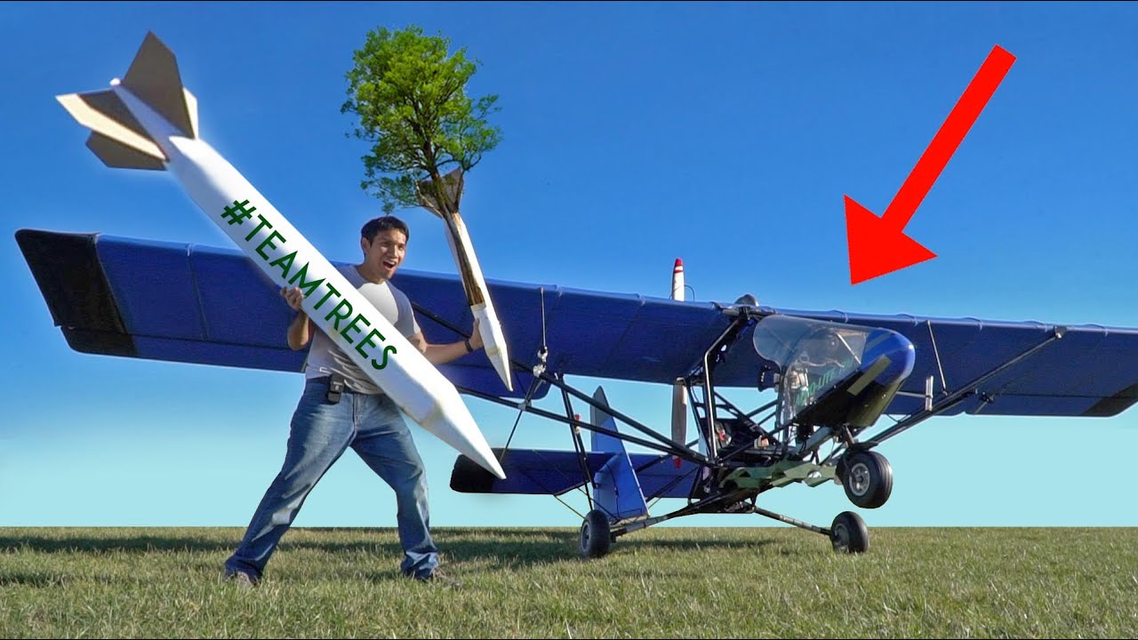 Can AIRPLANES plant ROCKET trees??? #TeamTrees