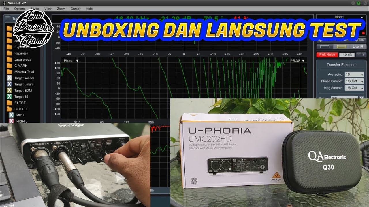 UNBOXING DAN REVIEW SOUNDCARD BEHRINGER DAN MIC RTA QA30 QA ELEKTRONIC