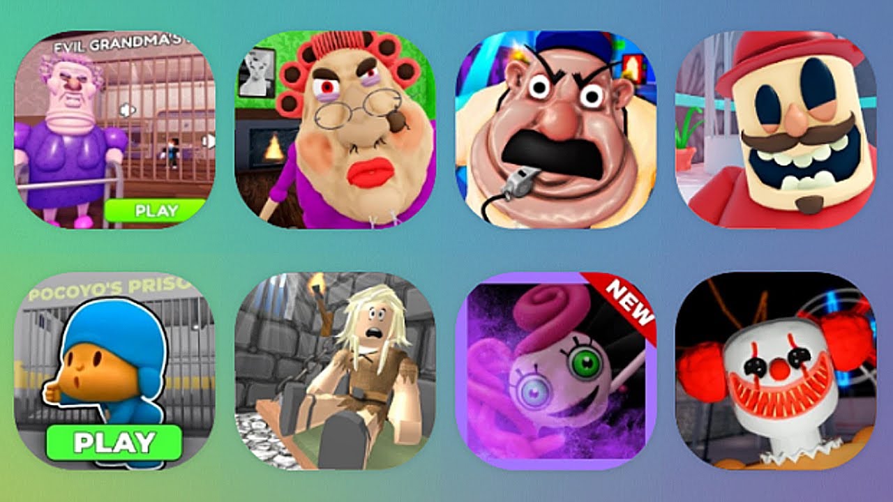 Rm Crazy's Carnival, Wtisted Playtime, Escape The Petshop, Escape evil Grandma,....