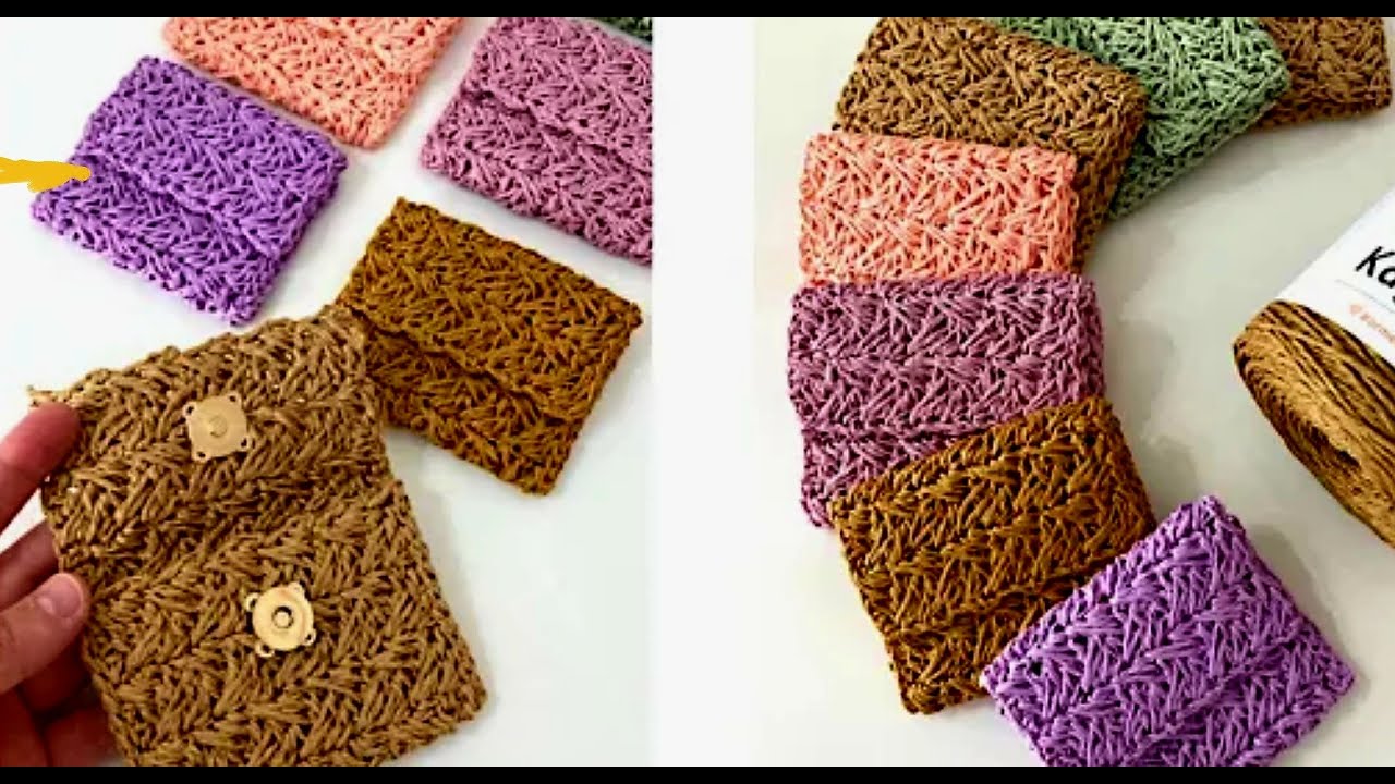 مشروع مربح بالكروشيه ؛ عمل محفظة نقود بالكروشيه سهله جدا, crochet purse 👛