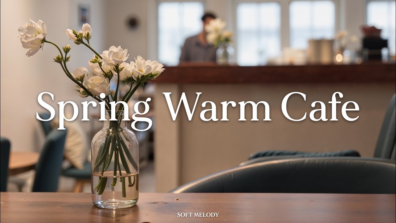 Elegant pianomusikk som strømmer fra en moderne kafé - Spring Warm cafe