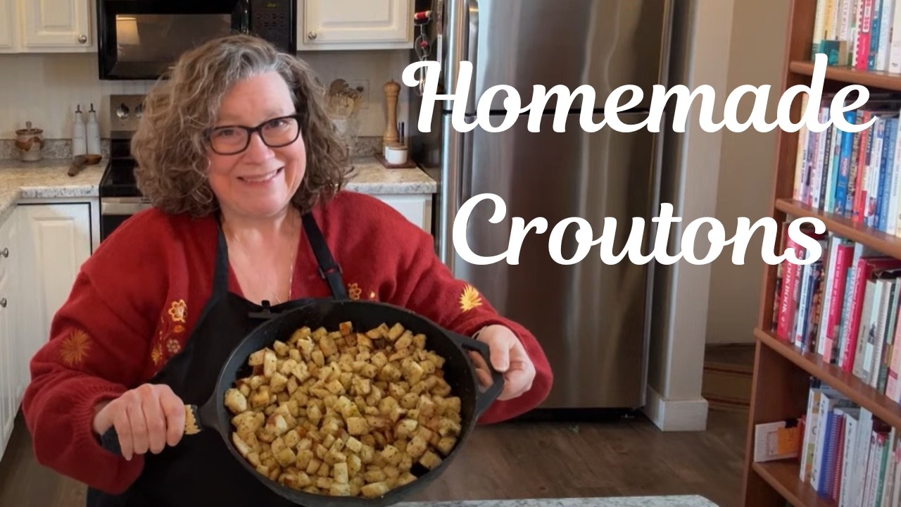 Homemade Croutons made with Artisan White Bread