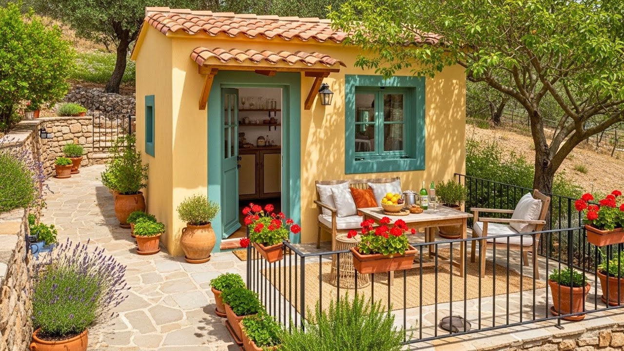 This Tiny Mediterranean Home Turns A Small Patio Into A Daily Escape