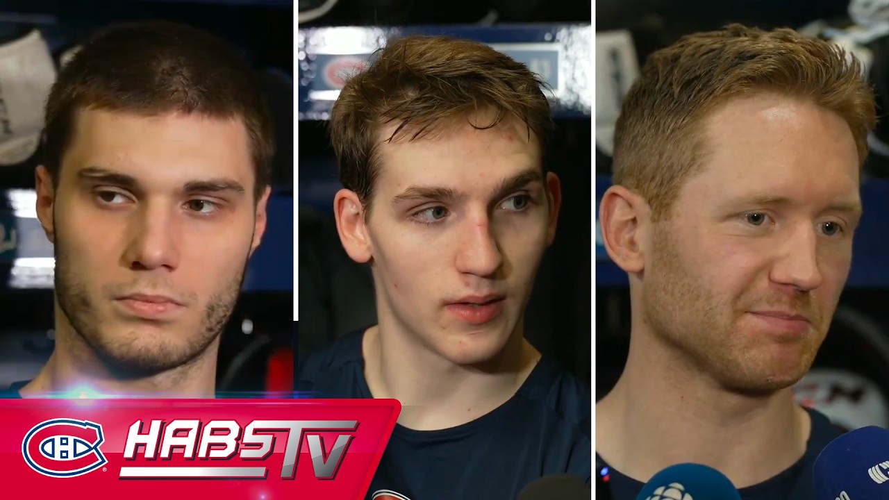 Slafkvosky, Hutson + more Habs address the media at practice | FULL PRESS CONFERENCES