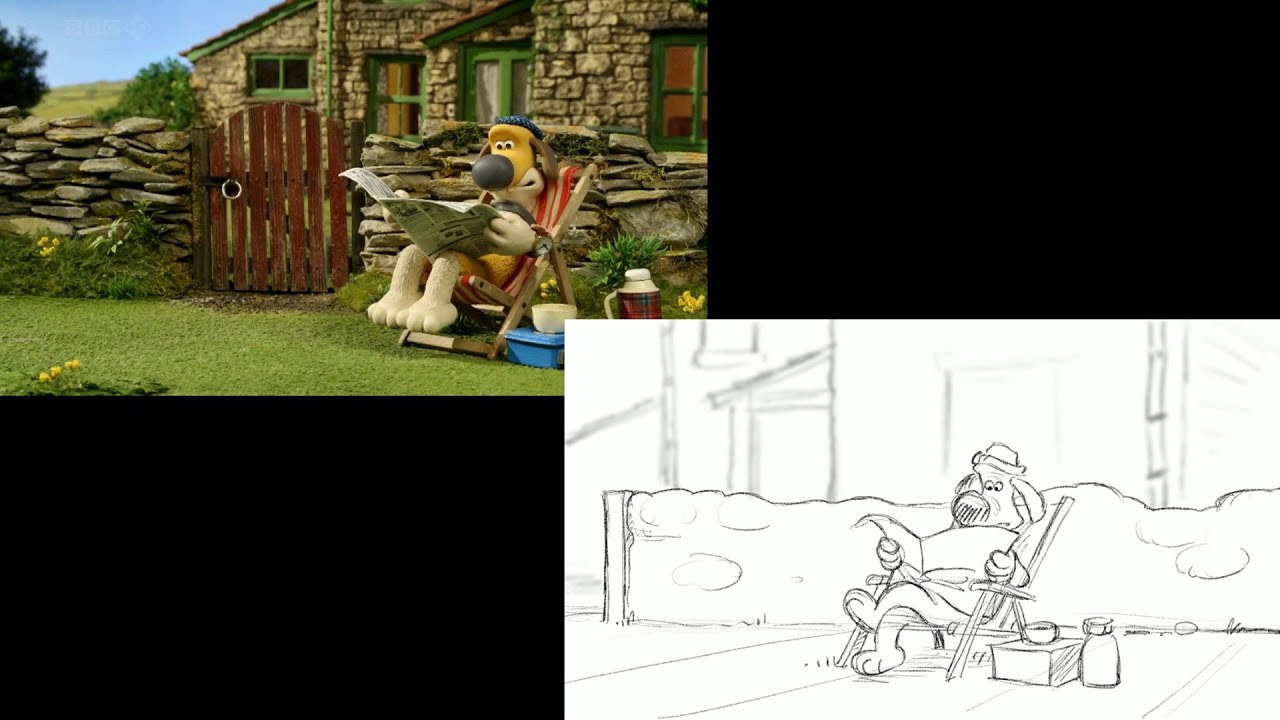 Shaun the Sheep - Dual video: Animatic/Final Movie - 