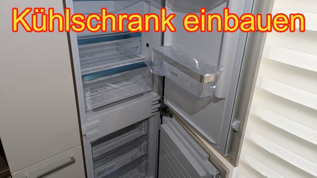 Kühlschrank einbauen mit Festtürmontage - Einbaukühlschrank montieren (Anleitung)