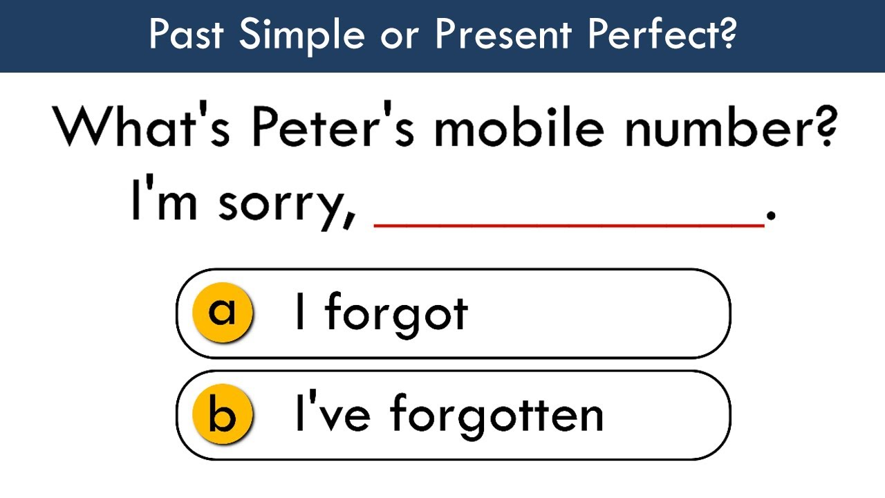 Past Simple or Present Perfect?