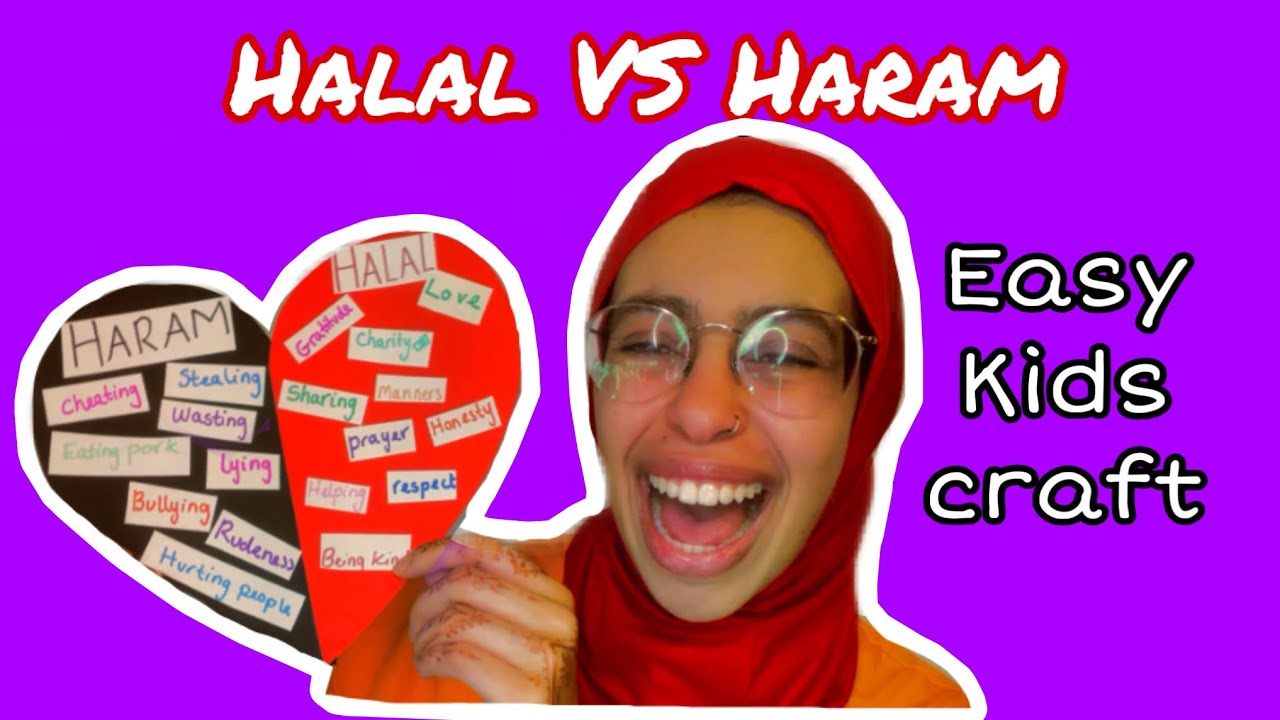 What does halal & haram mean? A fun easy craft for kids to learn!