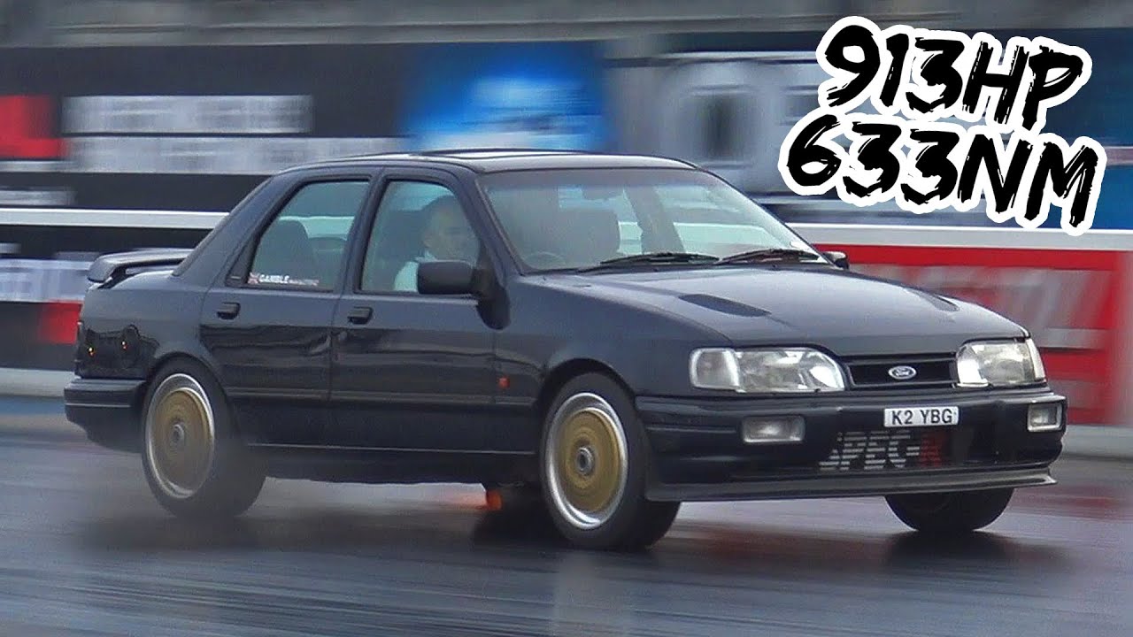 900HP+ Ford Sierra Sapphire Cosworth at Santa Pod Raceway