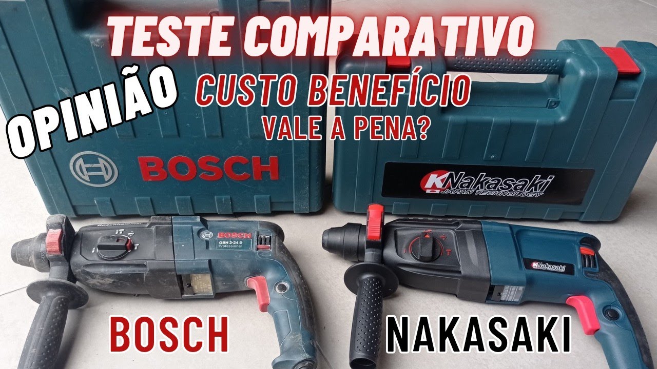 Furadeira Martelete Nakasaki vs BOSCH