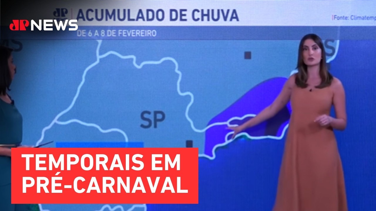 Previsão do tempo: Alerta de chuva forte e risco de deslizamento em SP e RJ