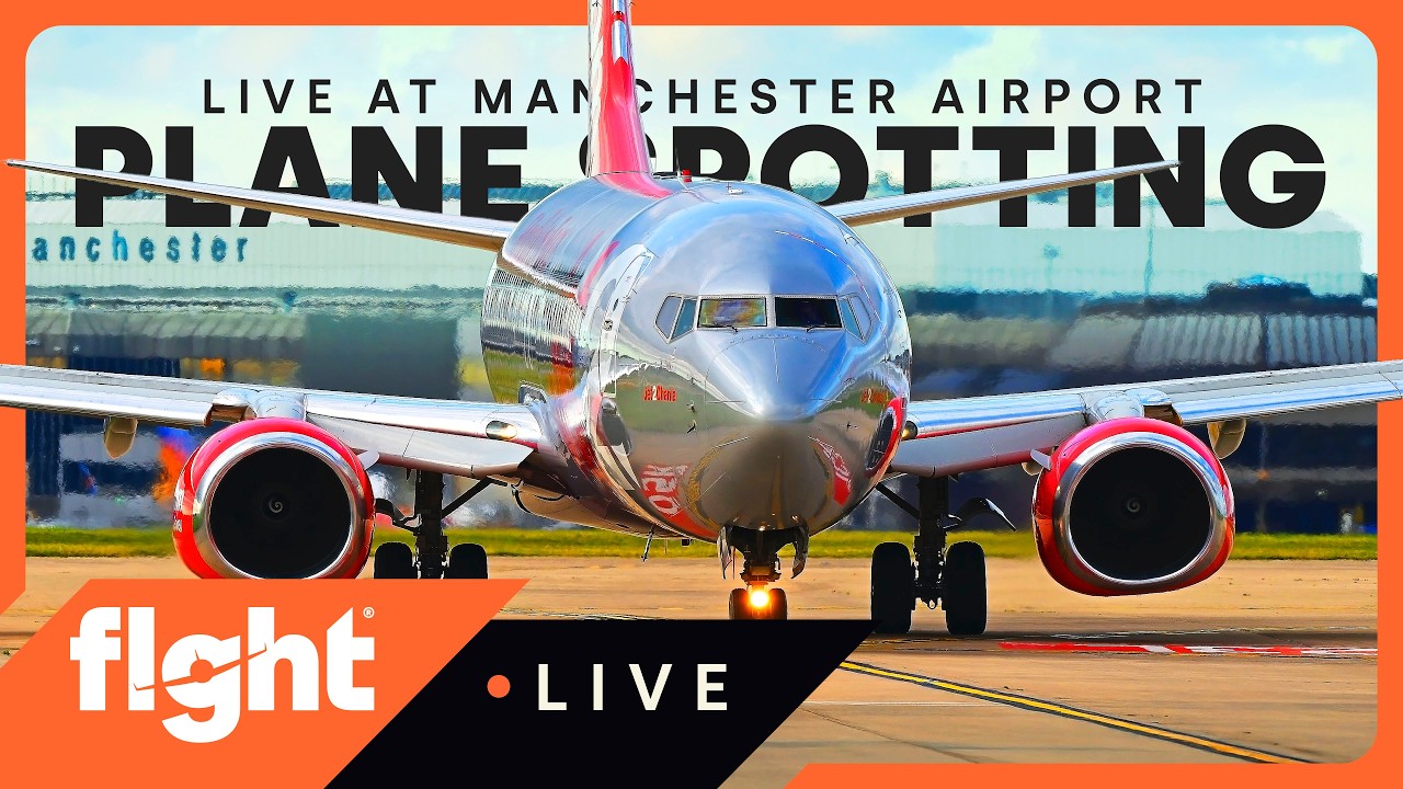 Manchester Airport LIVE Stream (EGCC) &diams;️ Emirates A380 & PIA 777 &ndash; Sunset & night planespotting