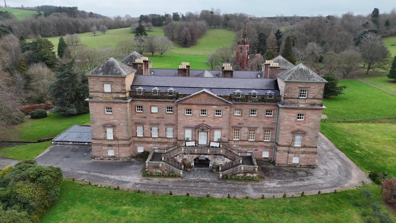 Hagley Hall, John The Baptist Church, And Hagley Mews walkabout and Drone. Worcestershire England