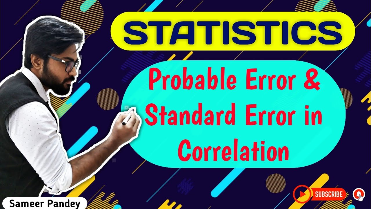 #5 Correlation || Probable Error & Standard Error in Correlation