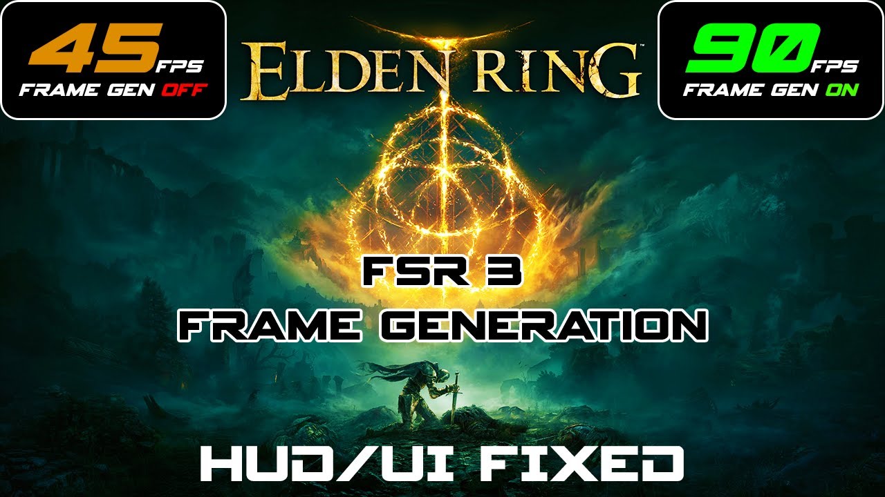 ELDEN RING FSR 3 Frame Generation Mod + Tutorial + HUD/UI Fixed #fsr3