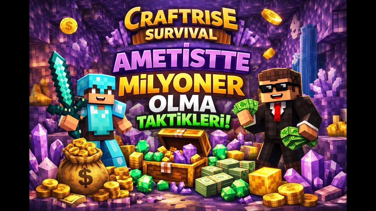 CRAFTRISE SURVIVAL AMETIST PARA KASMA TAKTİKLERİ! (+100M dinar)
