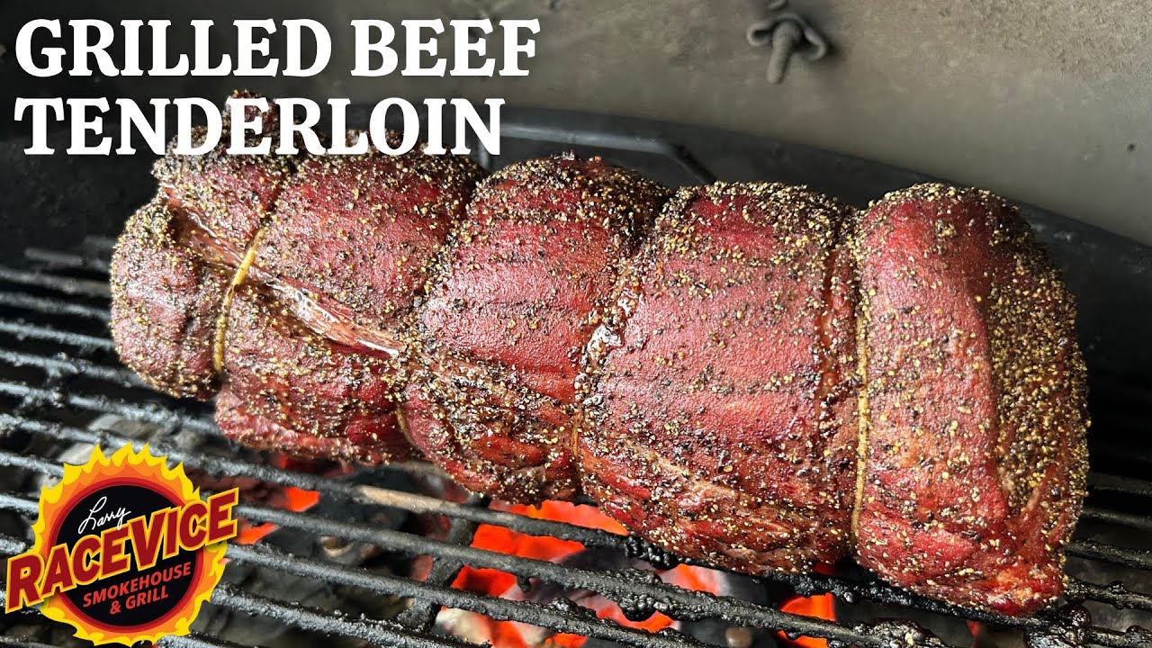 SIMPLE!!  Delicious Beef Tenderloin Grilled On The Weber Kettle!!  PERFECT Tenderness and Texture!