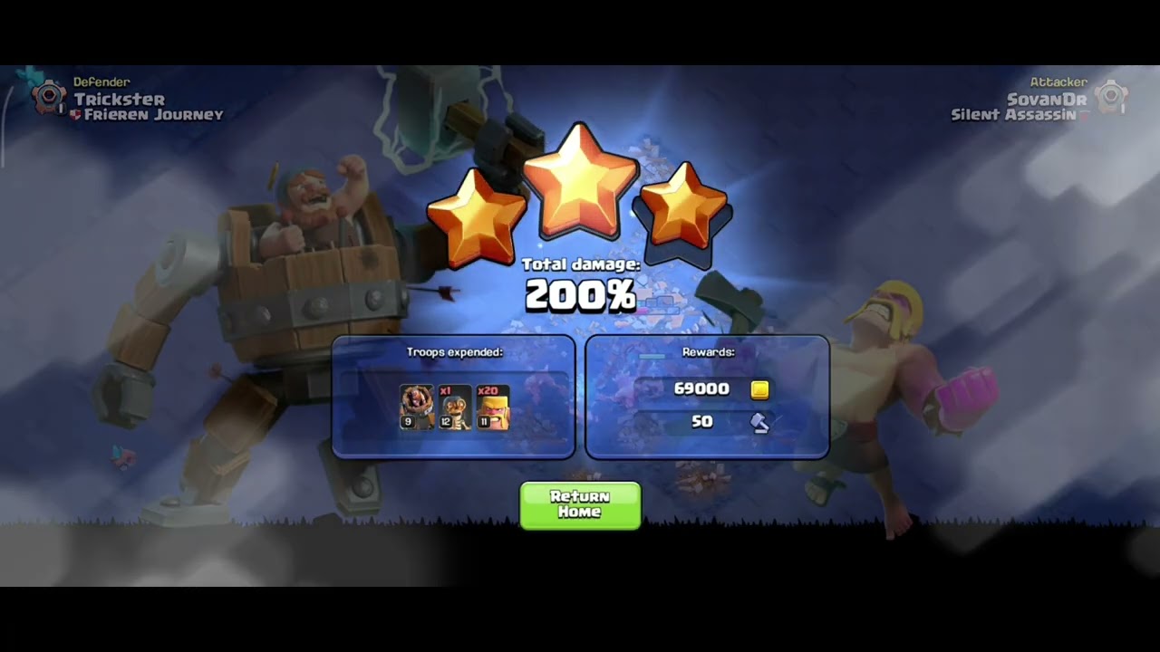 builder base attack in clash of clans #sovandr #coc #support 
