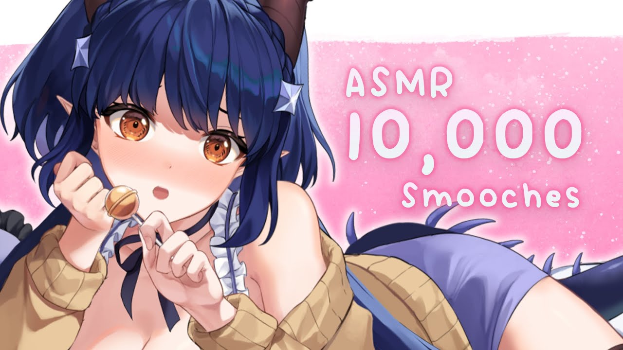 [ASMR/ 3Dio] 10,000 ASMR kisses !? ♡ Even more sweetness and comfy soft kisses for sleep ♡ #VTuber
