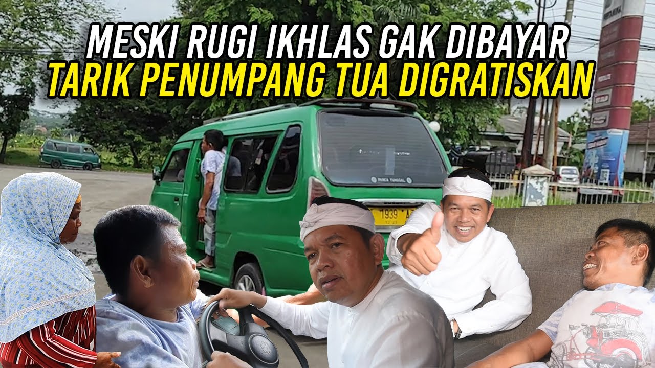 MESKI HIDUP SUSAH PAK DAMAN TAK MAU TARIK ONGKOS PENUMPANG TUA TAK PUNYA DUIT