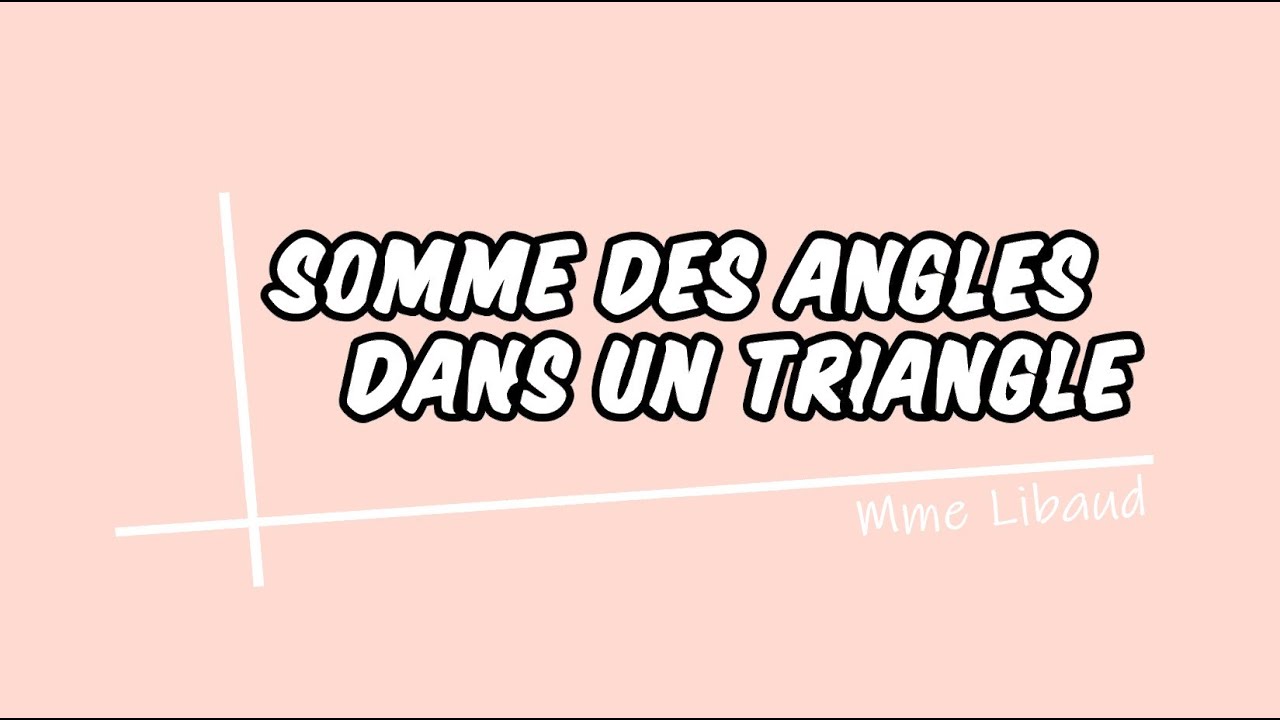 Calculer la mesure d'un angle dans un triangle.