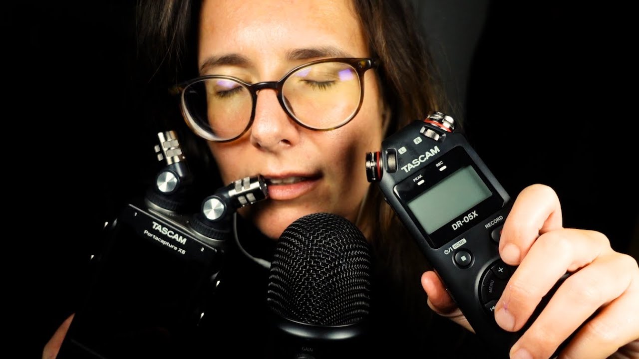 ASMR pure mouth sounds Tascam vs. Blue Yeti vs. Tascam