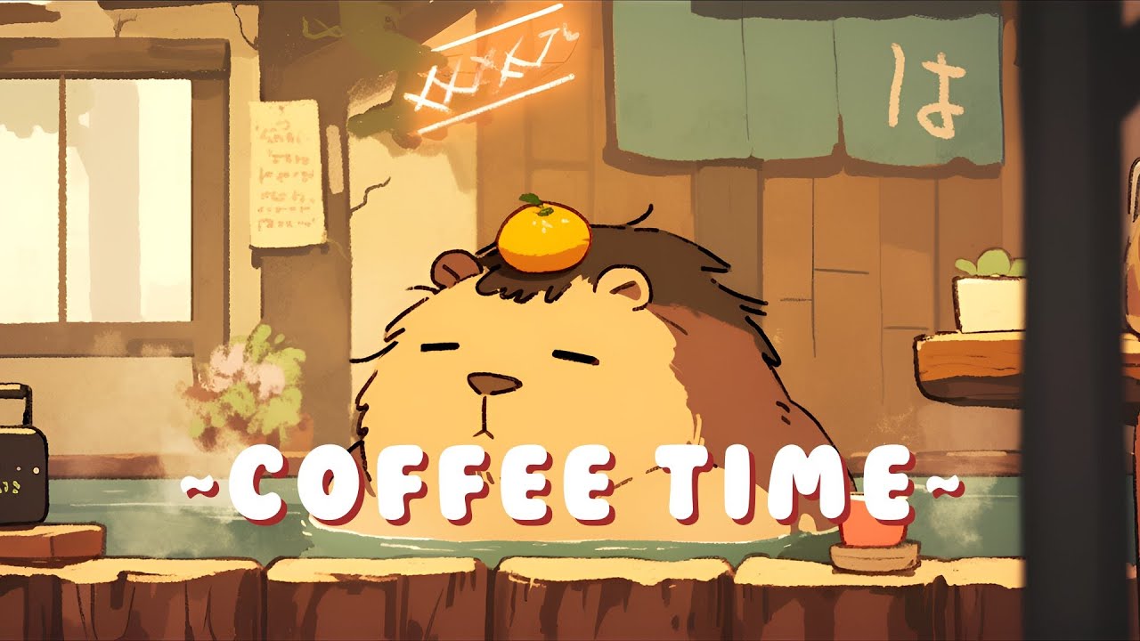 [1 Hour] Capybara Study Beats - Peaceful Lofi Hip Hop Beats ~ Peaceful Moments ~ 🌸 ☕