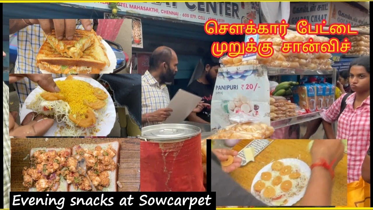 Mint Street’s Famous Murukku Sandwich🔥Paneer Toast 🍽️ Chennai Sowcarpet Street Food Tour