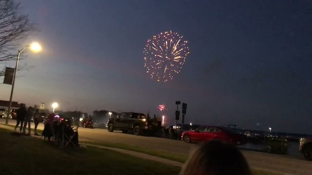 Rouses Point fireworks out front !!!