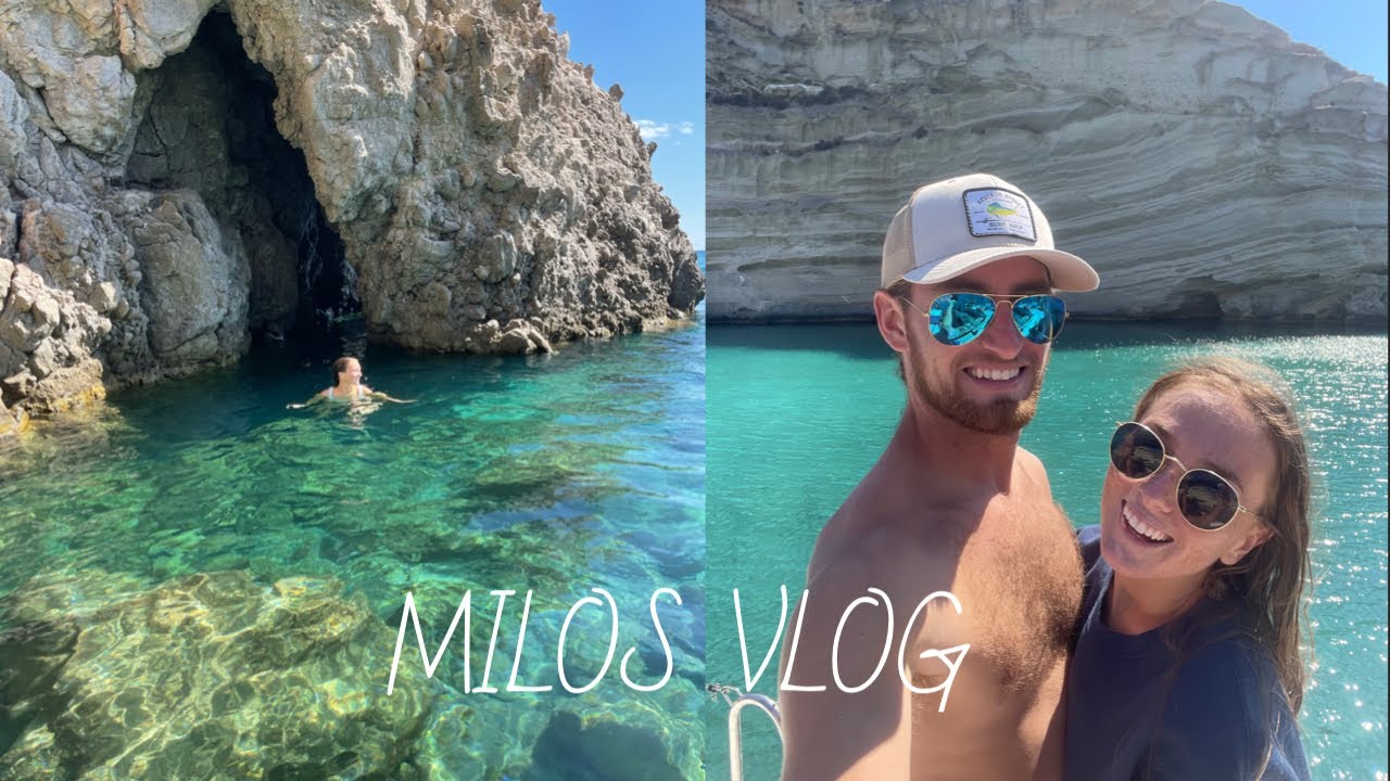 OUR ADVENTURES IN MILOS, GREECE// announcement photos, visiting beaches, & a boat day! ♡