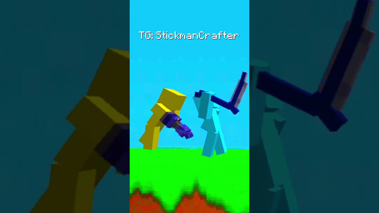Stickmen Jump into Minecraft! Supreme Duelist Stickman in a New Style 🔥 #shorts