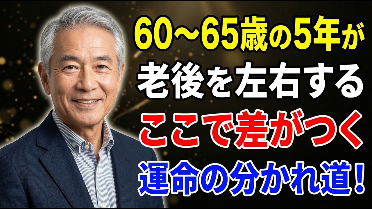【重要】60歳から65歳の5年で老後は決まる！人生を分ける7つの選択【シニア健康】