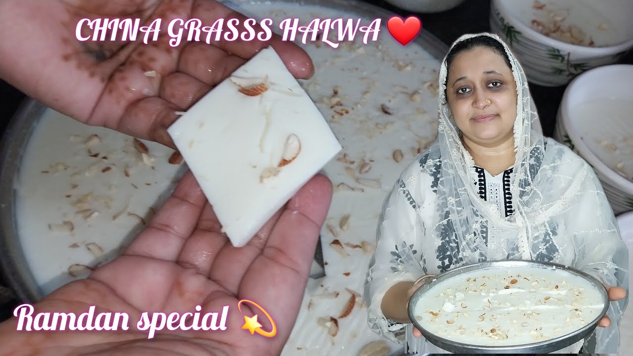 CHINA GRASSS HALWA  Recipe  | easy DESSERT|iftar special | ramdan special ❤️#jilanishabnamvlog