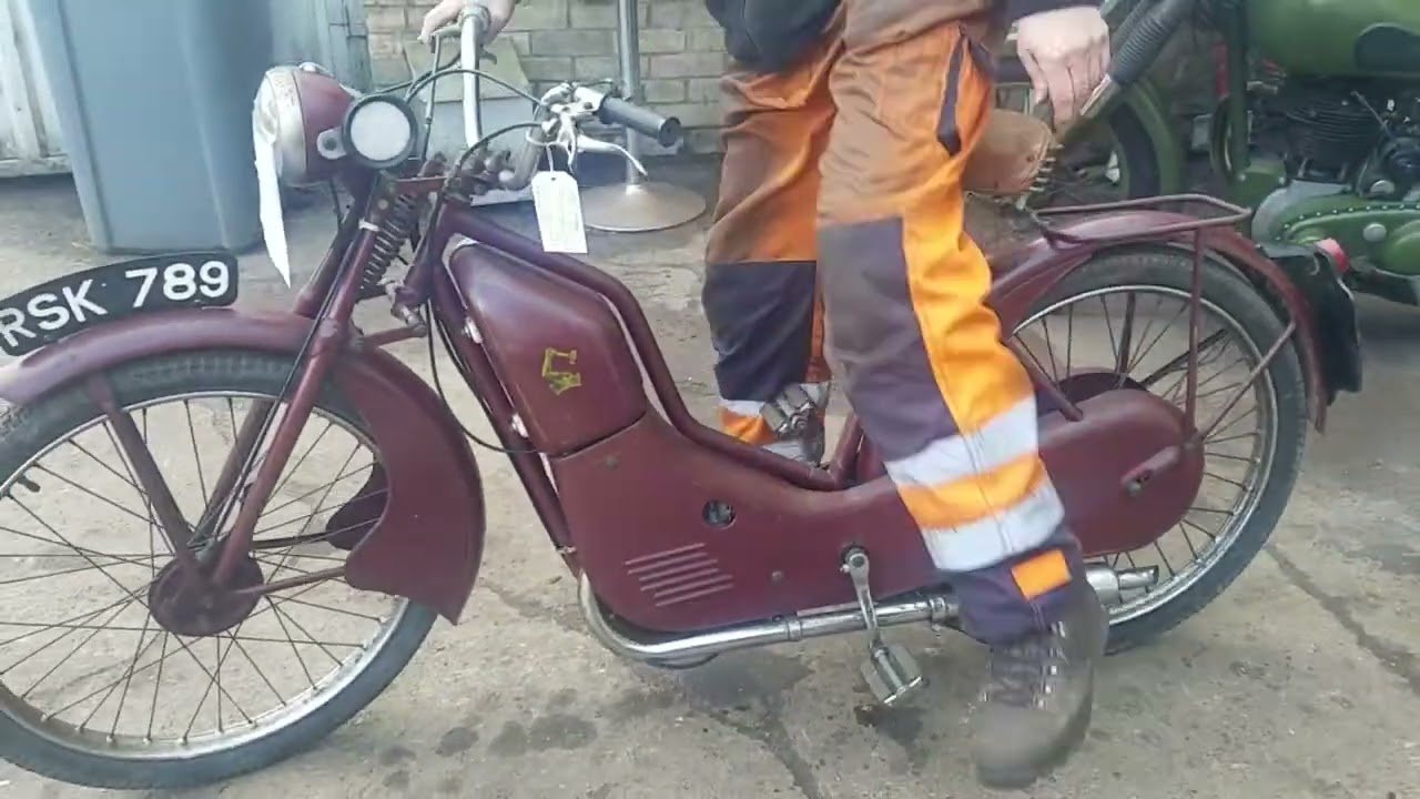 1957 New Hudson Autocycle 98cc at Andy Tiernans #08073NHD