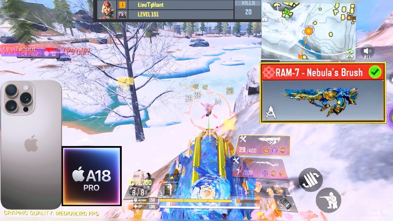 GETTING 20 KILLS USING ENEMYS MYTHIC RAM-7 | CODM | iPhone 16 Pro Max