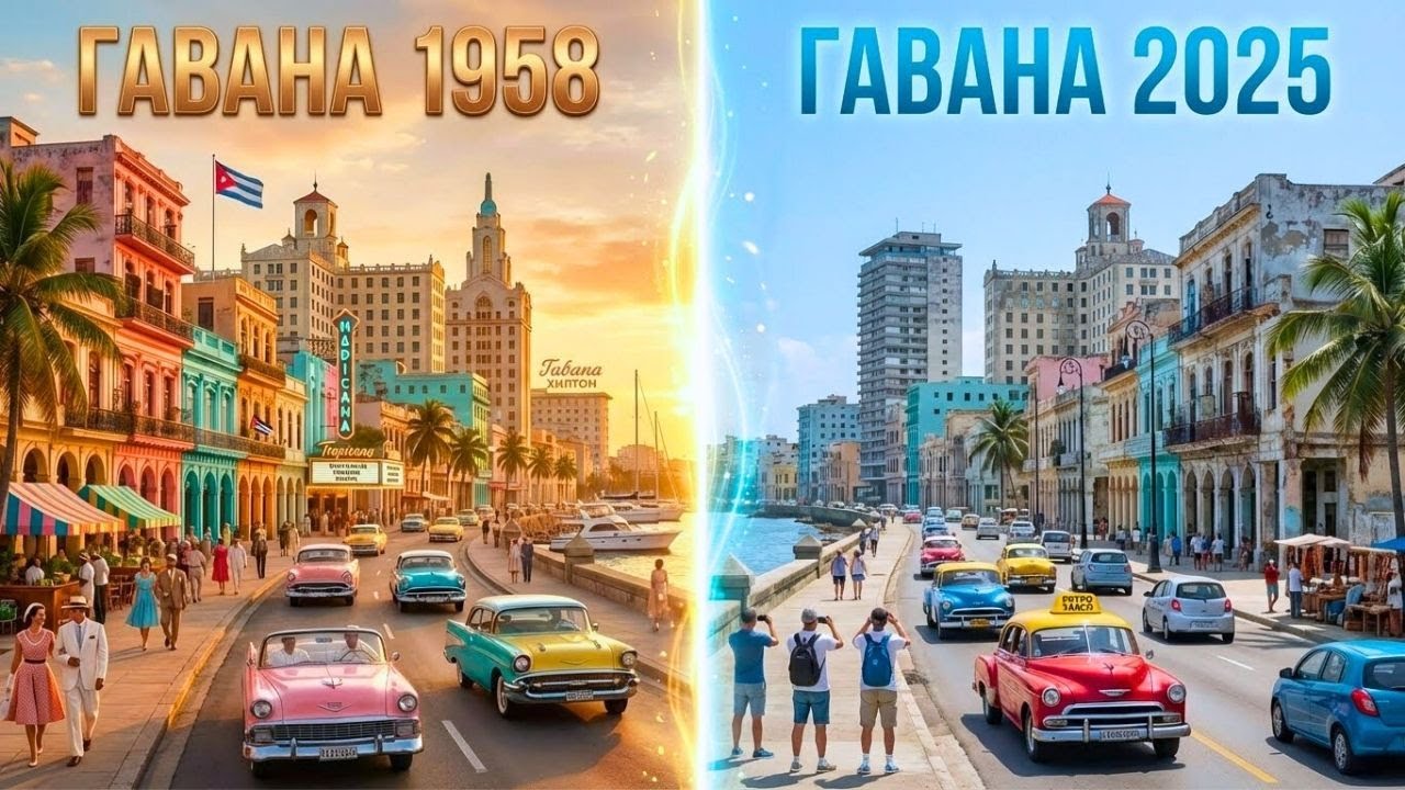 ГАВАНА 1958 (РЕКОНСТРУКЦИЯ С ПОМОЩЬЮ ИИ) — ПОСЛЕДНИЙ ГОД ПЕРЕД КАСТРО