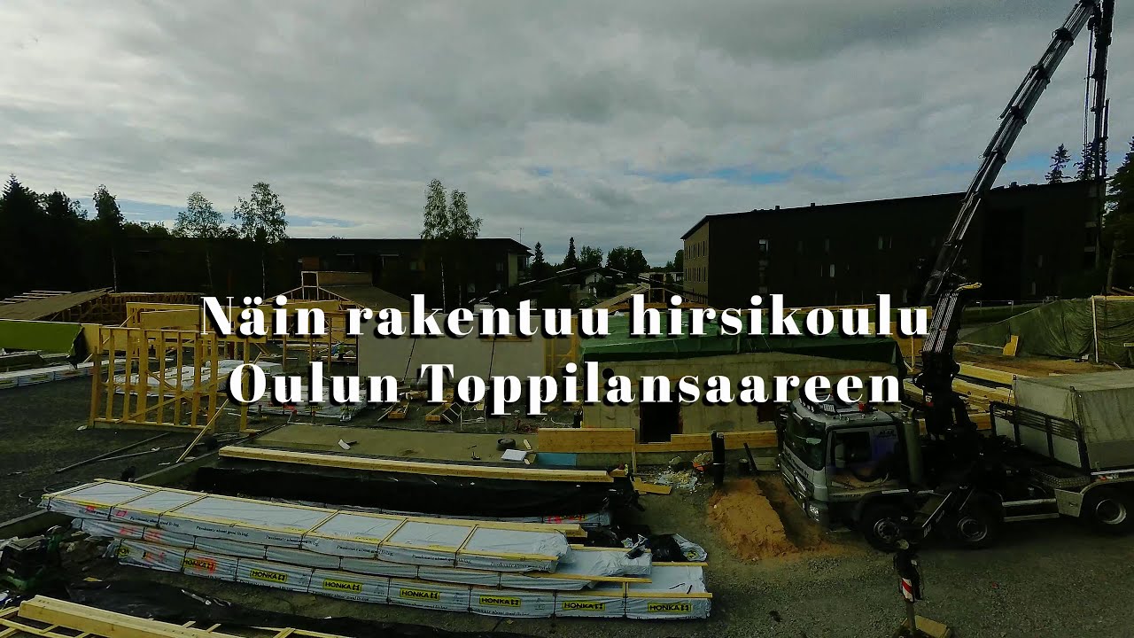Honkarakenne - N&auml;in rakentuu hirsikoulu Oulun Toppilansaareen