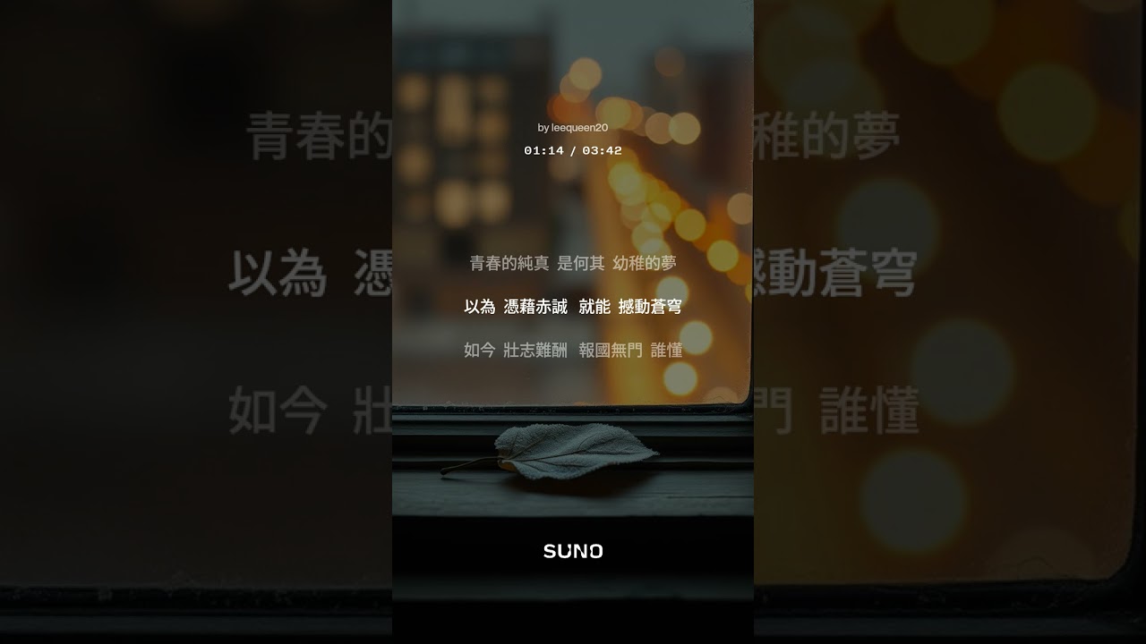 年少時候  我不知  天高地厚