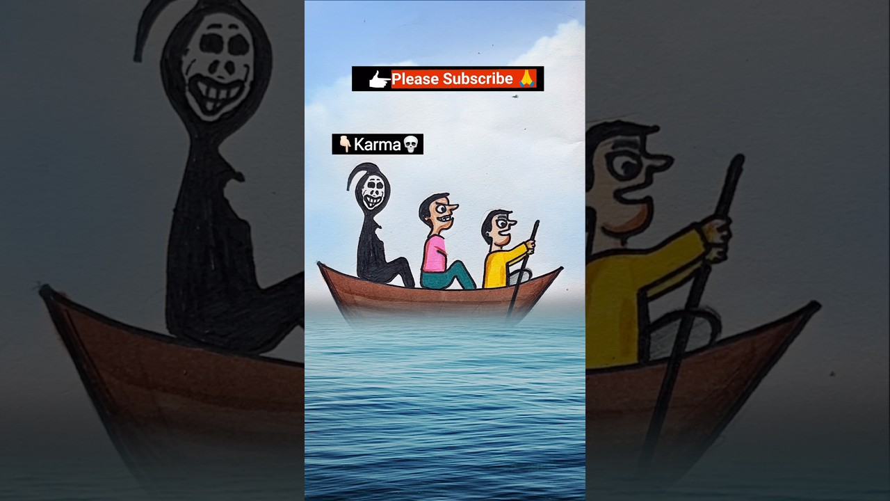 🚤 Betrayal on the Boat | No One Can Escape Karma #shortsfeed #shorts #drawing #art