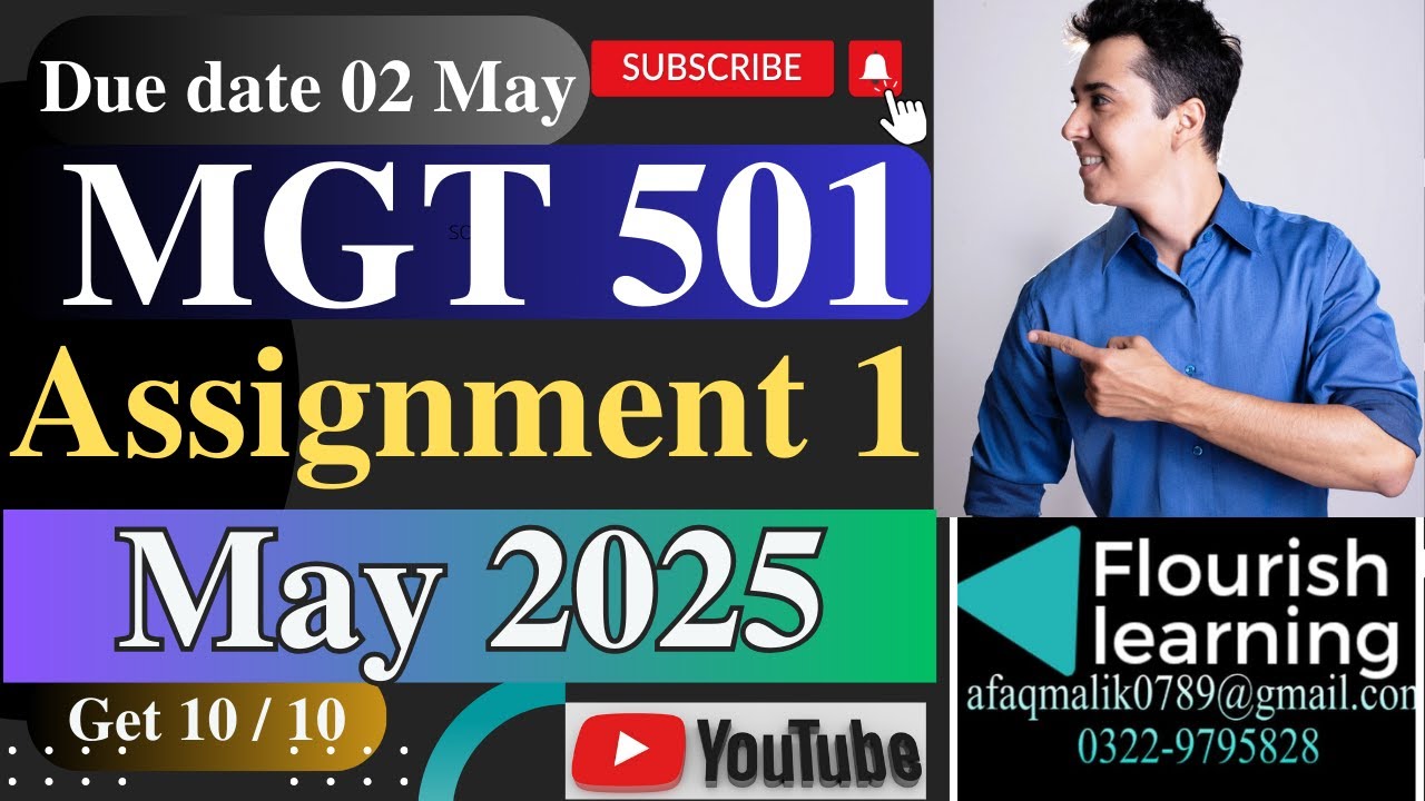 MGT501 Assignment 1 Solution 2025/  MGT501 Assignment 1 2025/ MGT501 Assignment 1 Solution fall 2025