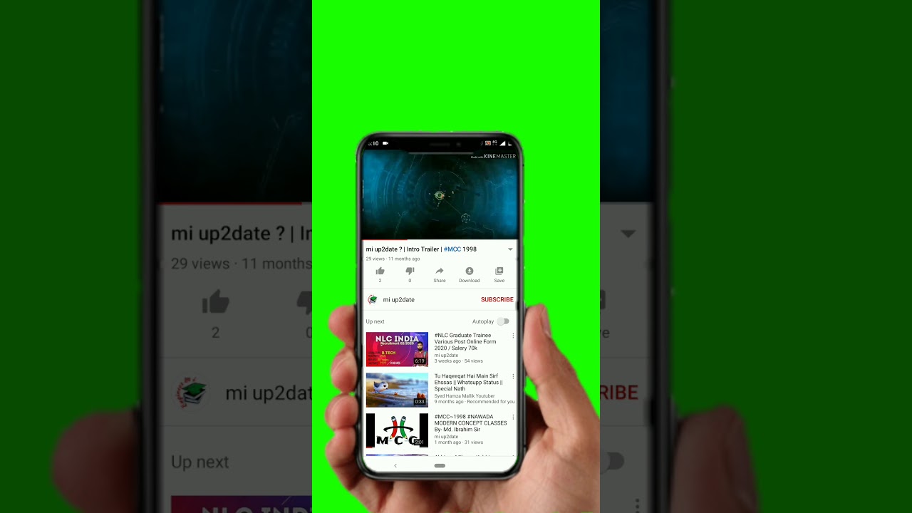 Mobile Green Screen Video (copyright) for making mobile frame video