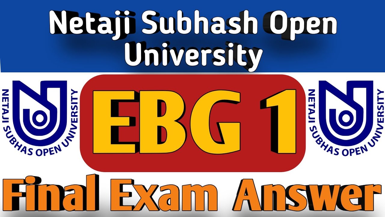 EBG 1 Final Exam Answers 2021 | Bengali Final Exam Answers | NSOU BDP EBG 1 Final Exam Answers