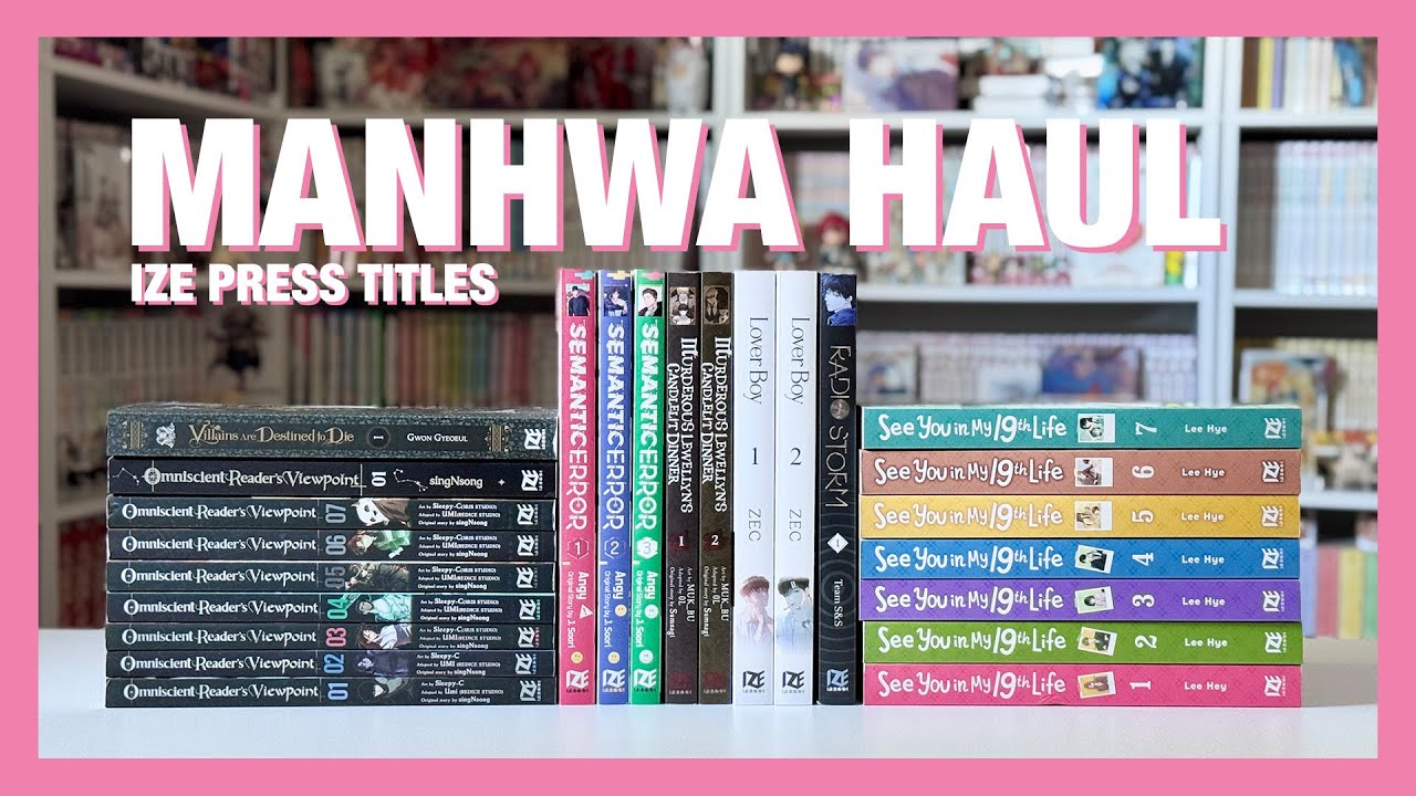 Manhwa and Novel Haul | 28lbs of IZE PRESS BOOKS!! 😍📚