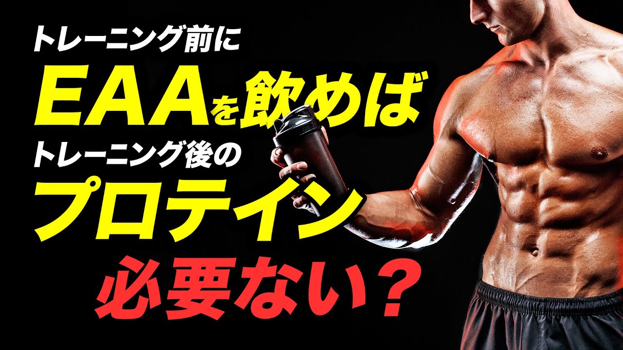 【筋トレ】トレーニング前にEAAを飲めばトレーニング後のプロテインは必要ない？【ビーレジェンド プロテイン】