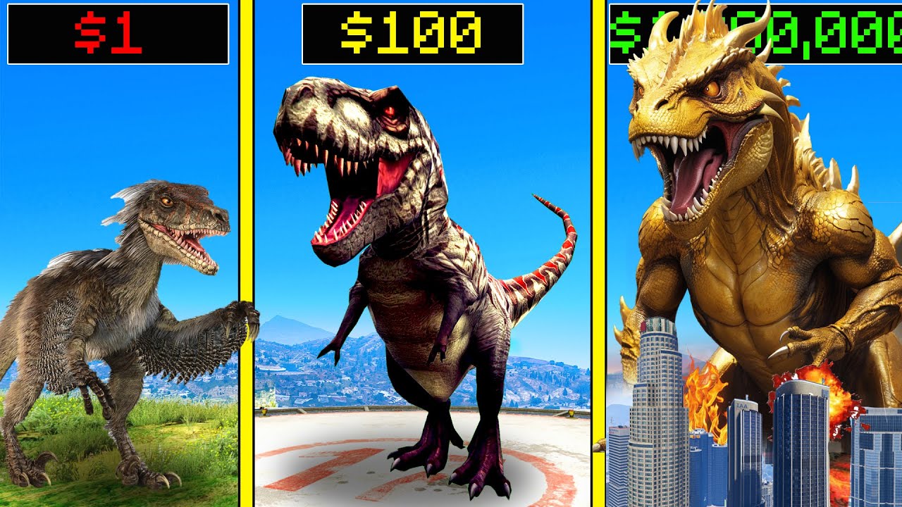 Upgrading to GOLD MEGA DINOSAUR in GTA 5!