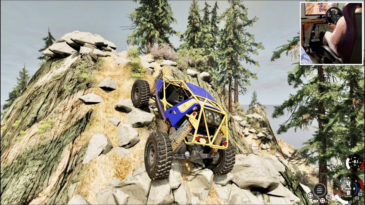 Rock Crawling to The Summit | BeamNG.drive | Moza R9