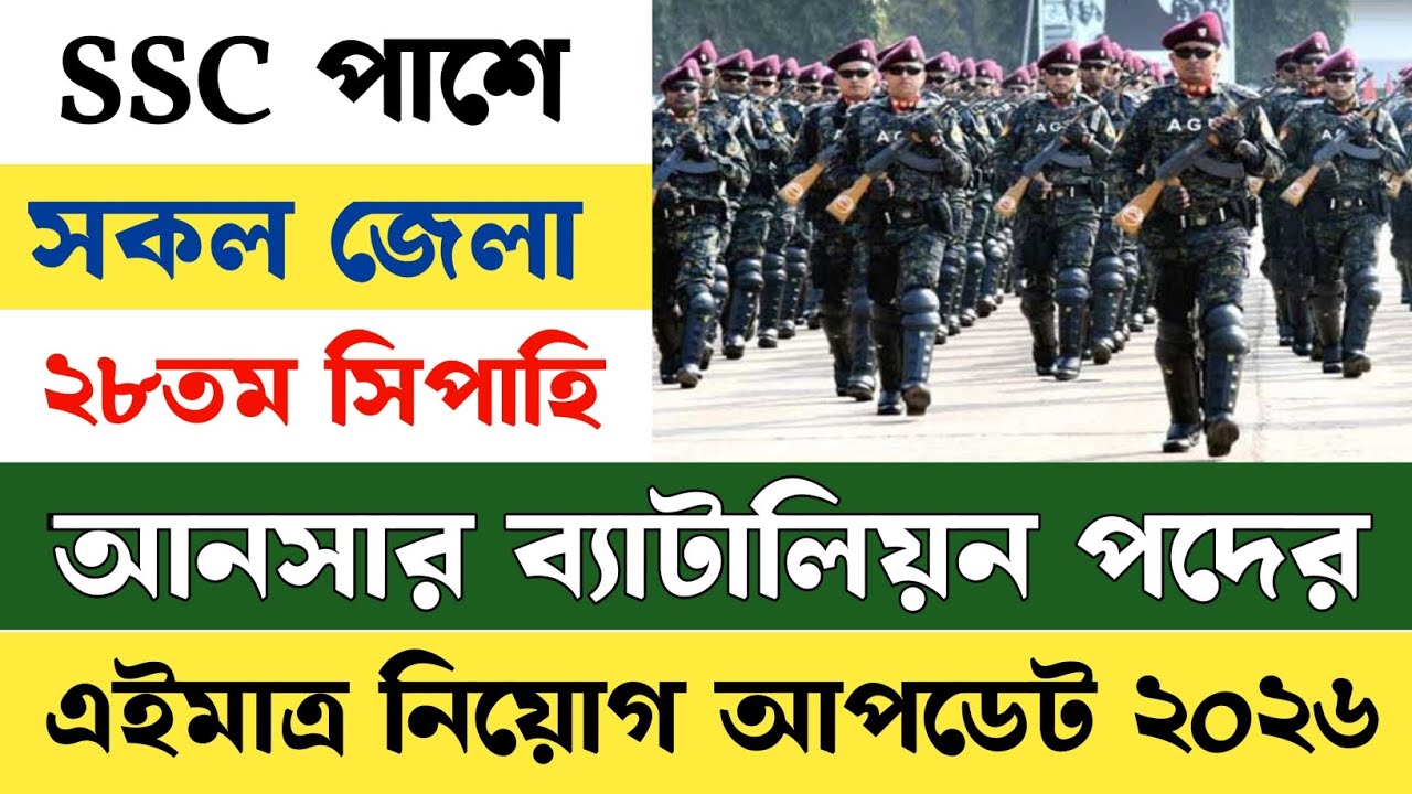 Ansar Battalion Recruitment Update 2026 | Battalion job circular update 2026 | Apply Process, Salary