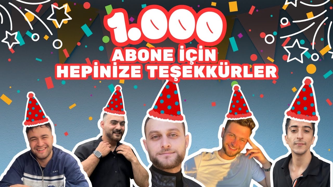 1.000 ABONE İÇİN HEPİNİZE TEŞEKKÜR EDERİM.